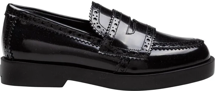 Agl Leather Loafer With Vamp