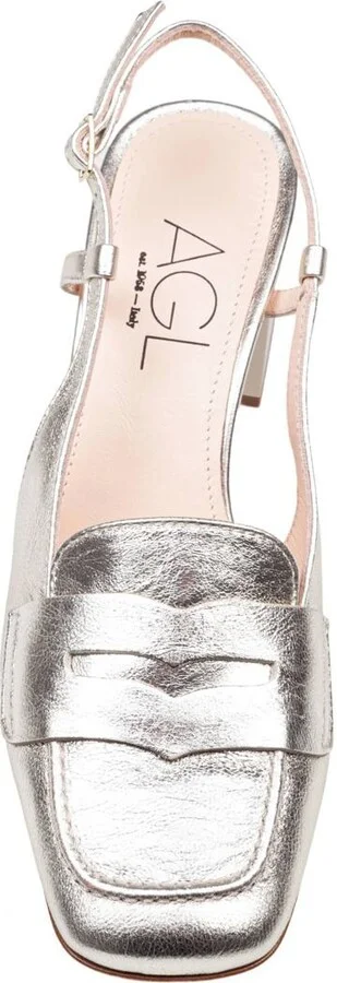 Agl Leather Moccasin With Metallic Effect - Image 2