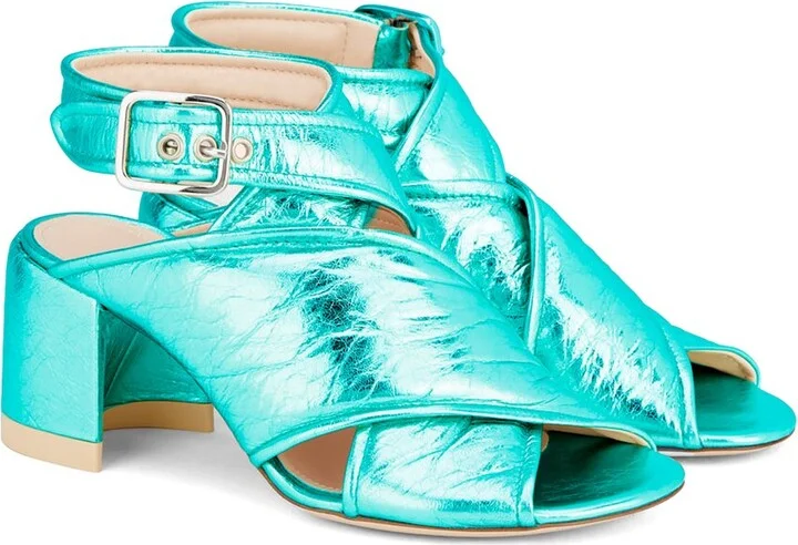 AGL Moon Cross Leather Sandal