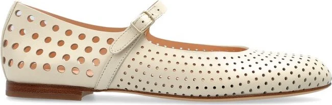 AGL Perforated Strap Mary Jane Flats