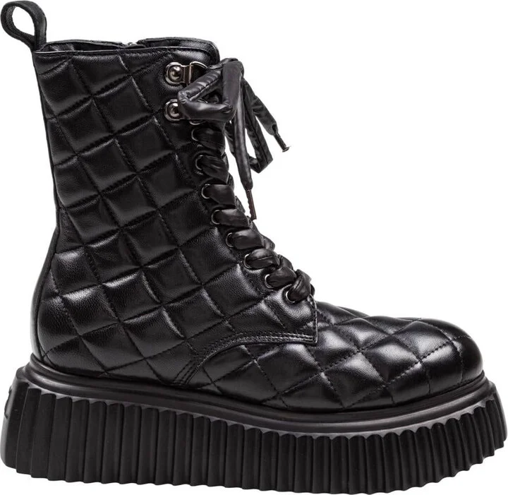 Agl Quilted Leather Ankle Boot