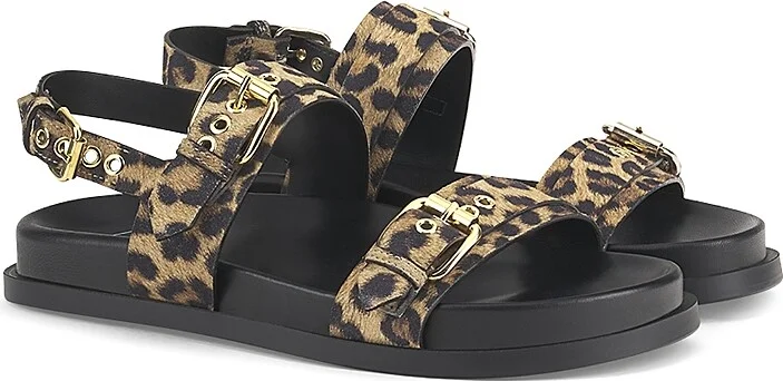 Agl Women's Cristina Calf Hair Printed Sandals