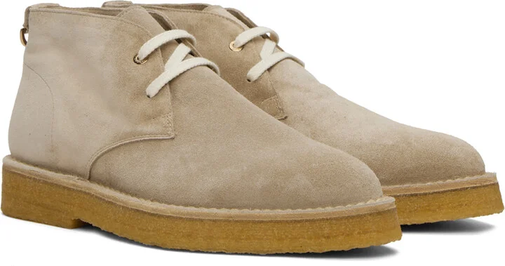 Agnona Beige Chukka Desert Boots - Image 4