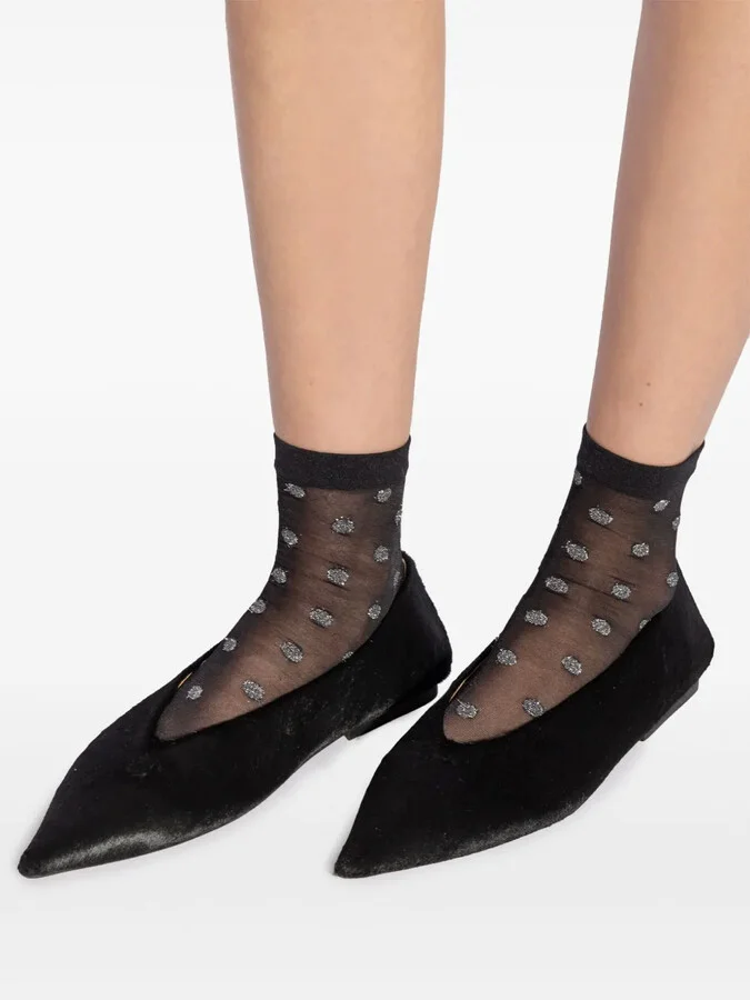 Ago pointed-toe leather ballerinas - Image 4