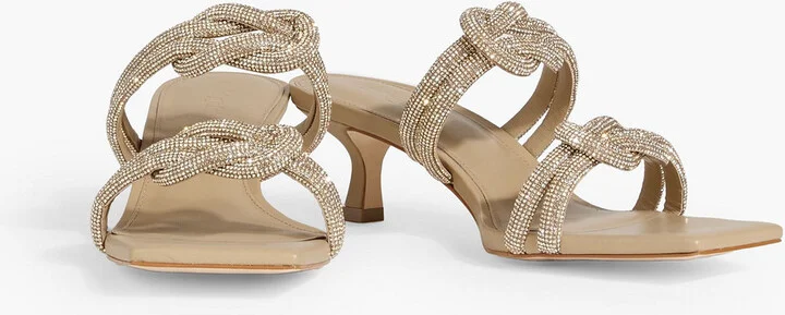 Agyness crystal-embellished mules - Image 2