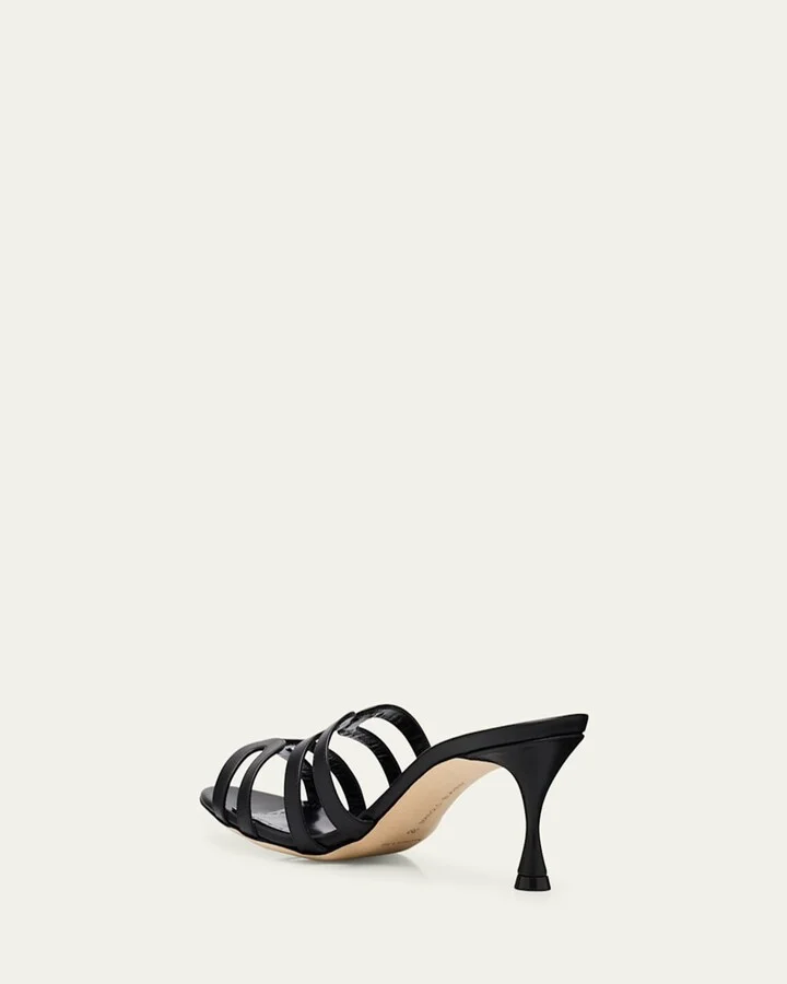 Ahwak Caged Leather Mule Sandals - Image 2