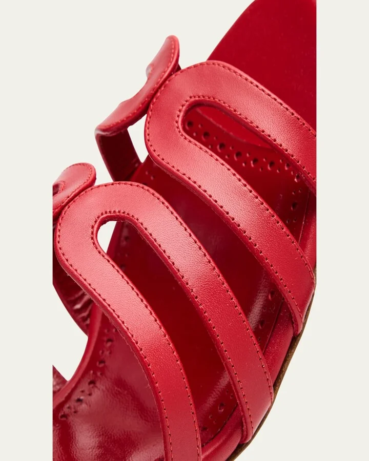 Ahwak Caged Leather Mule Sandals - Image 6