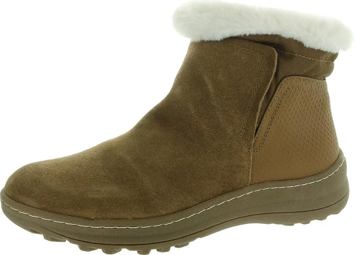 Aidan Womens Suede Embossed Winter & Snow Boots