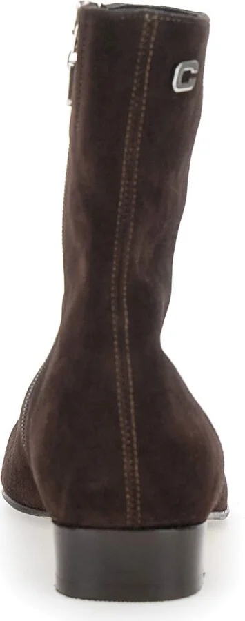 'aiglon' Brown Boots With Logo Embroidery On The Side And Zip Closure On The Side In Suede Woman - Image 4