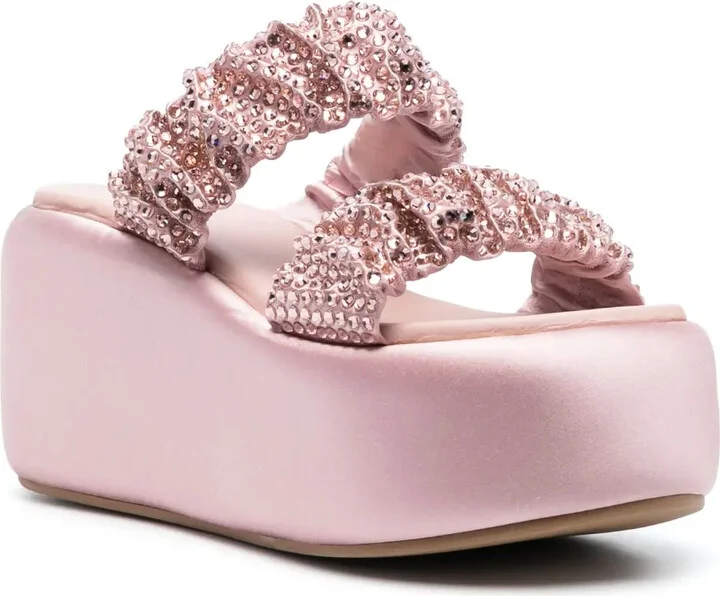 Aiko 80mm satin sandals - Image 2