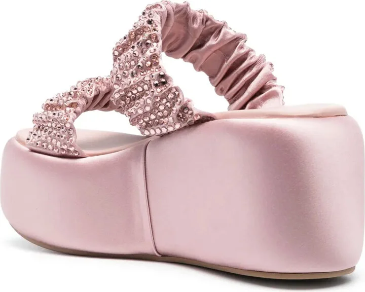 Aiko 80mm satin sandals - Image 3