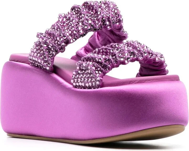 Aiko 85mm embellished sandals - Image 2
