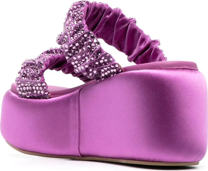Aiko 85mm embellished sandals - Image 3