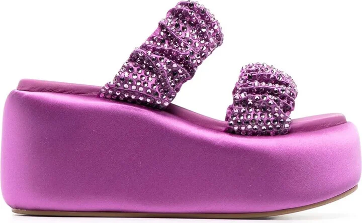 Aiko 85mm embellished sandals