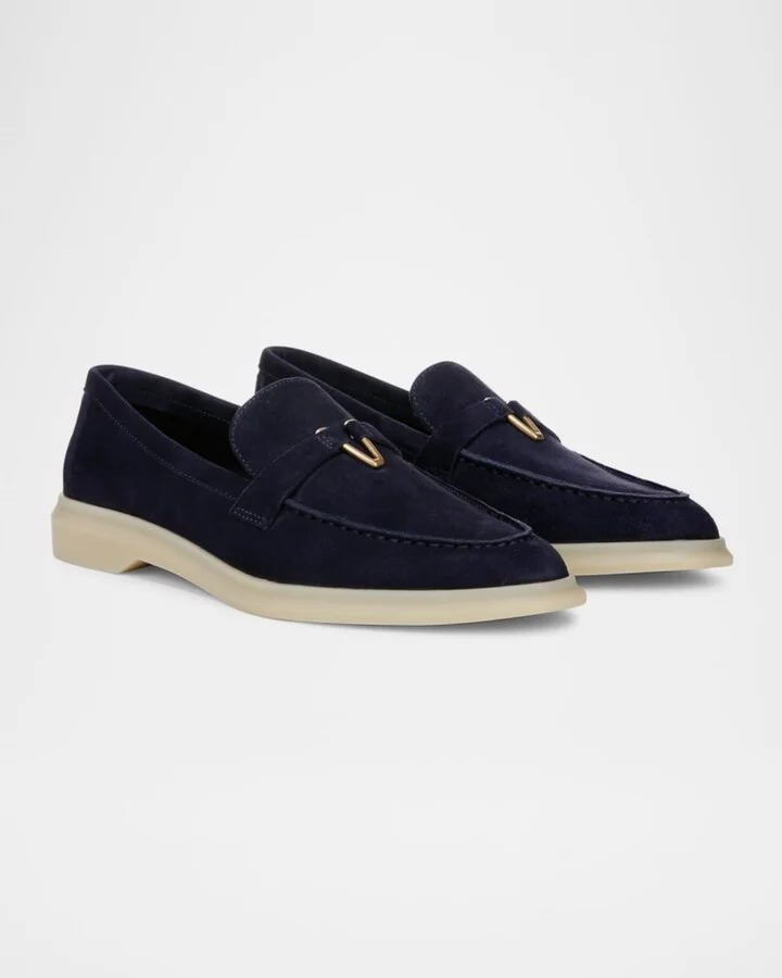Ailey Suede Medallion Slip-On Loafers - Image 6