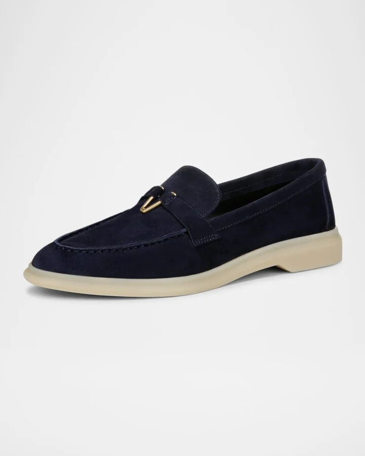 Ailey Suede Medallion Slip-On Loafers - Image 8