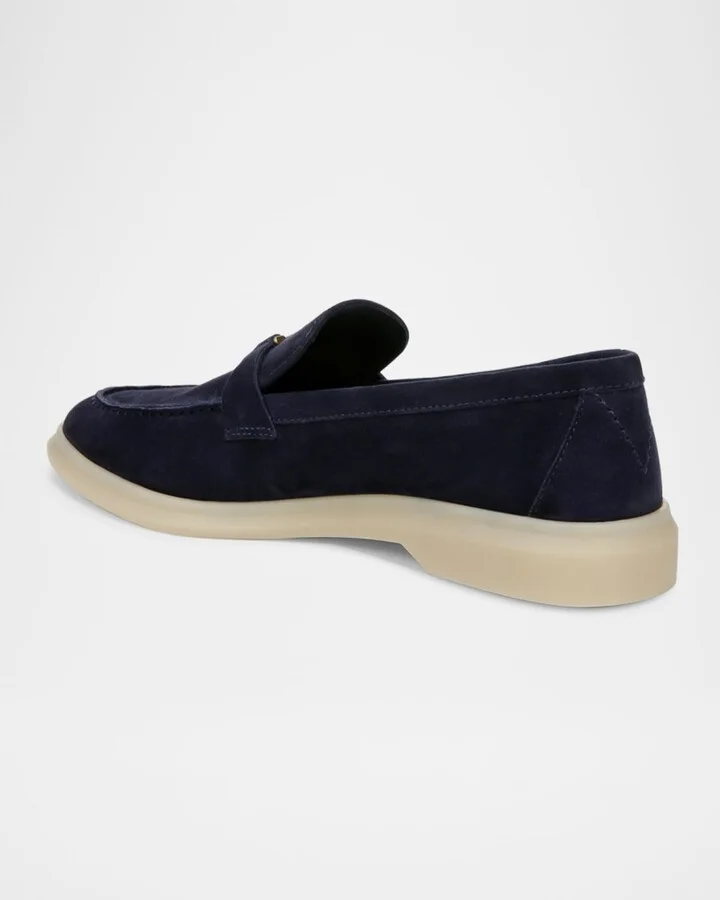 Ailey Suede Medallion Slip-On Loafers - Image 9