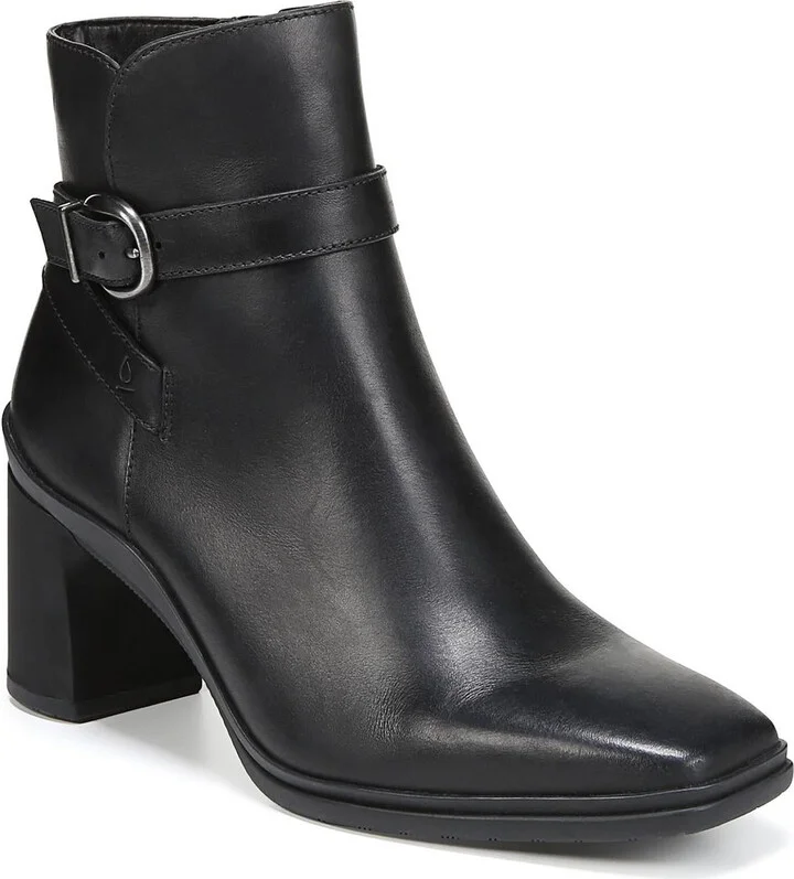 Aimee Womens Leather Water Repellent Ankle Boots