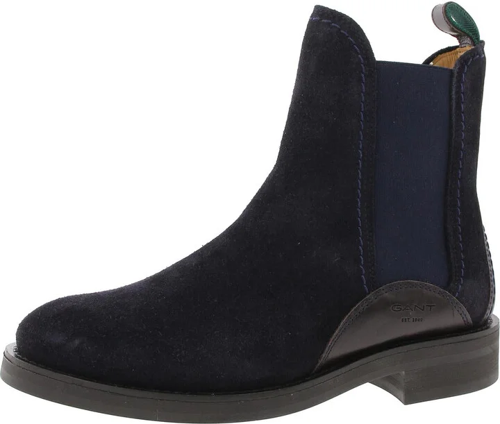 Aimlee Womens Solid Suede Booties