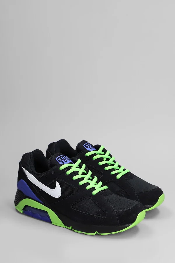 Air 180 Qs Sneakers In Black Suede And Fabric - Image 2