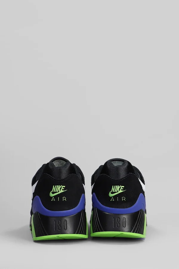 Air 180 Qs Sneakers In Black Suede And Fabric - Image 4