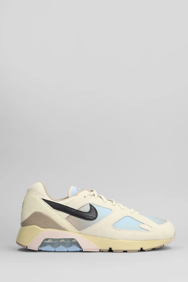 Air 180 Sneakers In Beige Suede And Fabric