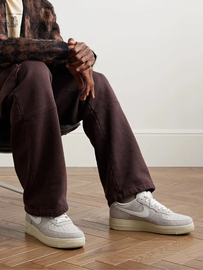 Air Force 1 '07 LX Brushed-Suede and Leather Sneakers - Image 2