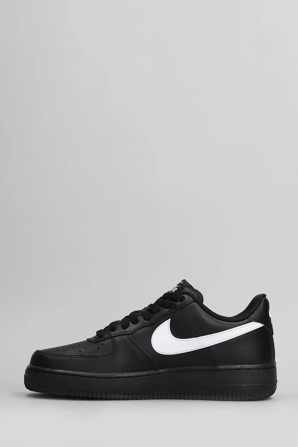 Air Force 1 07 Sneakers In Black Leather - Image 3