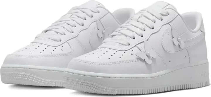 Air Force 1 flower-embellished leather sneakers - Image 2
