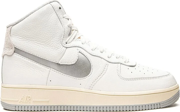 Air Force 1 High Sculpt "White/Silver" sneakers