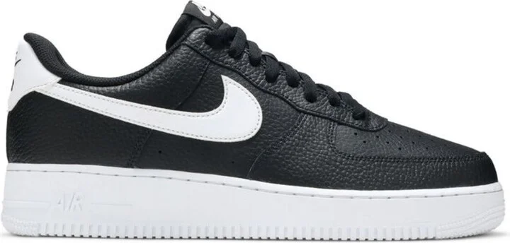 Air Force 1 Low '07 Black White Pebbled Leather