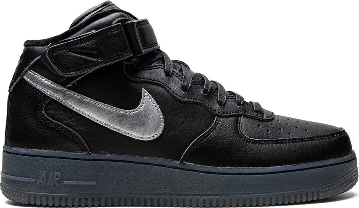 Air Force 1 Mid "Black/Metallic Silver" sneakers