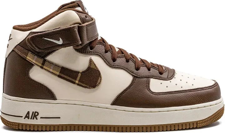 Air Force 1 Mid "Brown Plaid" sneakers