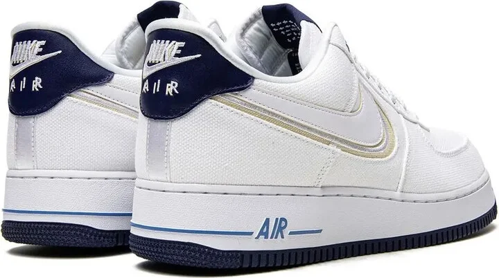 Air Force 1 PRM "White/White Fossil/Blue Void" sneakers - Image 3