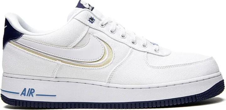Air Force 1 PRM "White/White Fossil/Blue Void" sneakers