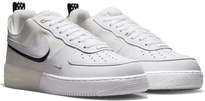 Air Force 1 React DQ7669-100 Men's White Sail Leather Sneaker Shoes NR6315 (9.5)