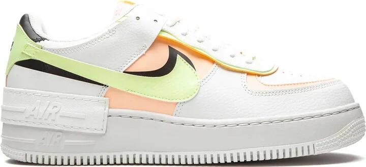 Air Force 1 Shadow "White/Barely Volt/Crimson Tint" sneakers