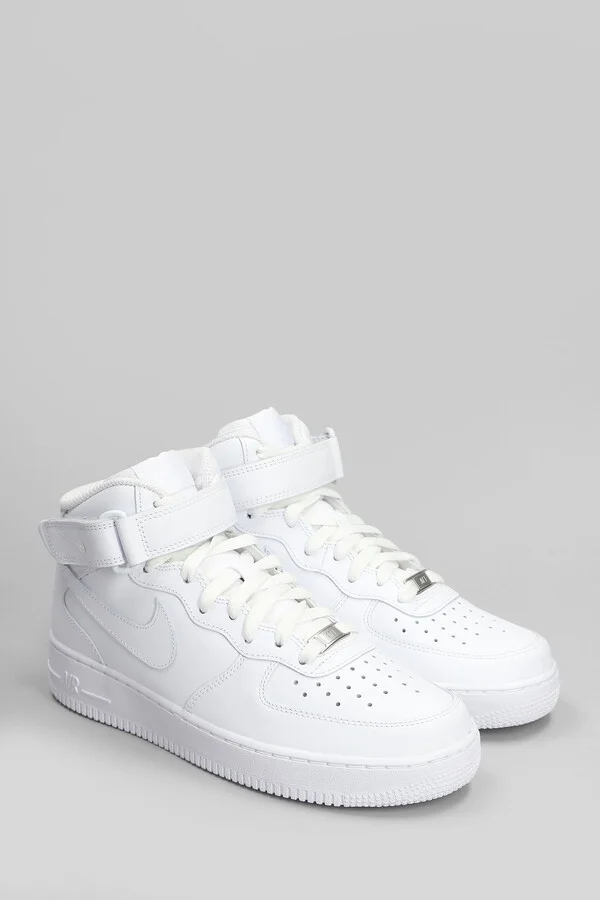 Air Force Mid 1 07 Sneakers In White Leather - Image 2