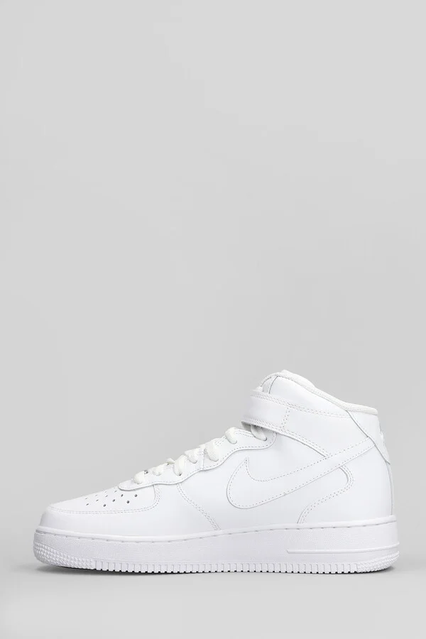 Air Force Mid 1 07 Sneakers In White Leather - Image 3