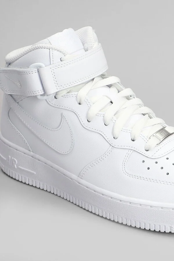 Air Force Mid 1 07 Sneakers In White Leather - Image 5
