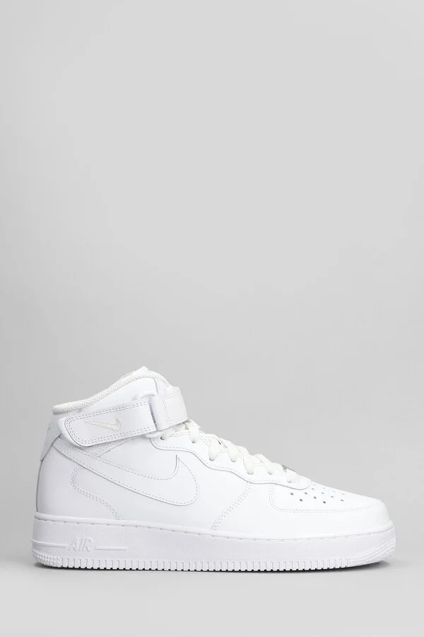 Air Force Mid 1 07 Sneakers In White Leather