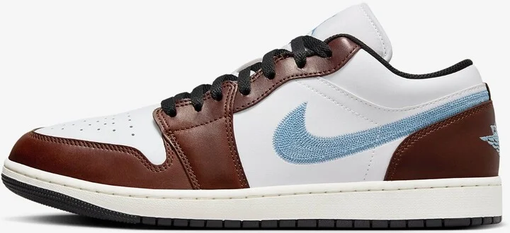 Air Jordan 1 Low SE FQ7832-142 Sneaker Men 8.5 White Brown Lifestyle Shoe TF6486