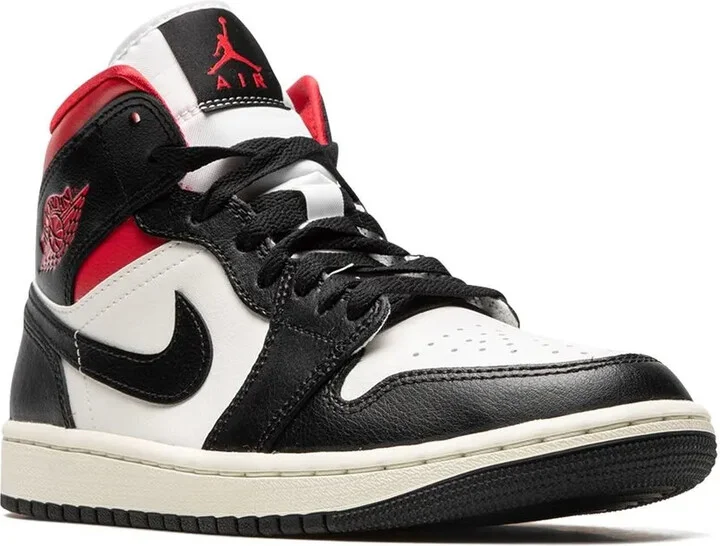 Air Jordan 1 Mid "Black/Gym Red/Sail" sneakers - Image 2