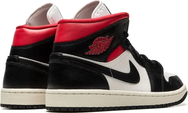 Air Jordan 1 Mid "Black/Gym Red/Sail" sneakers - Image 3