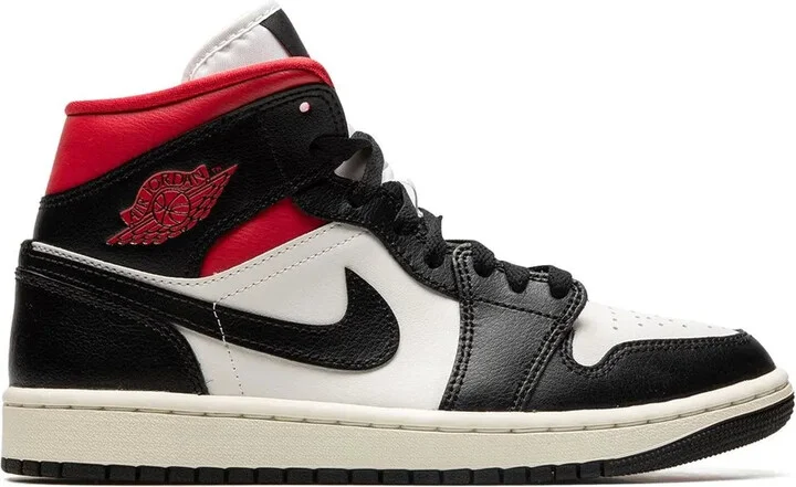 Air Jordan 1 Mid "Black/Gym Red/Sail" sneakers
