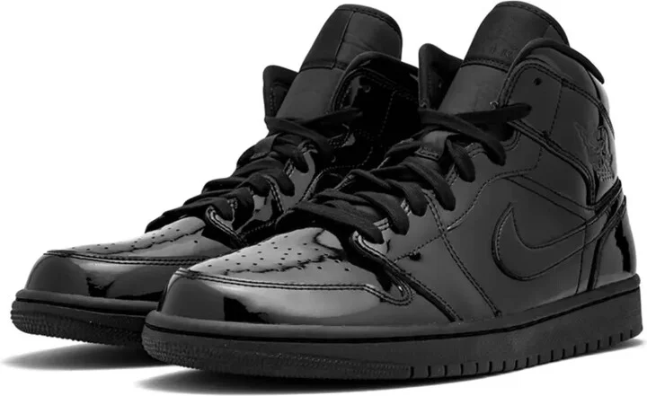Air Jordan 1 Mid black patent leather - Image 2