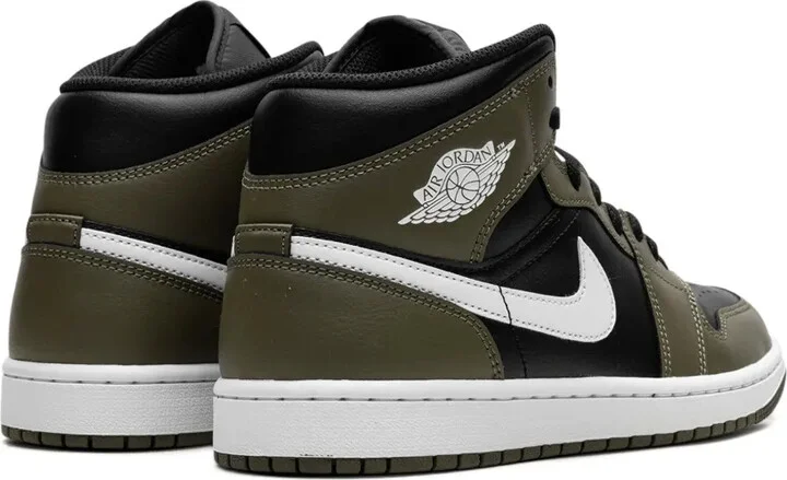 Air Jordan 1 Mid "Black/White/Olive" sneakers - Image 3