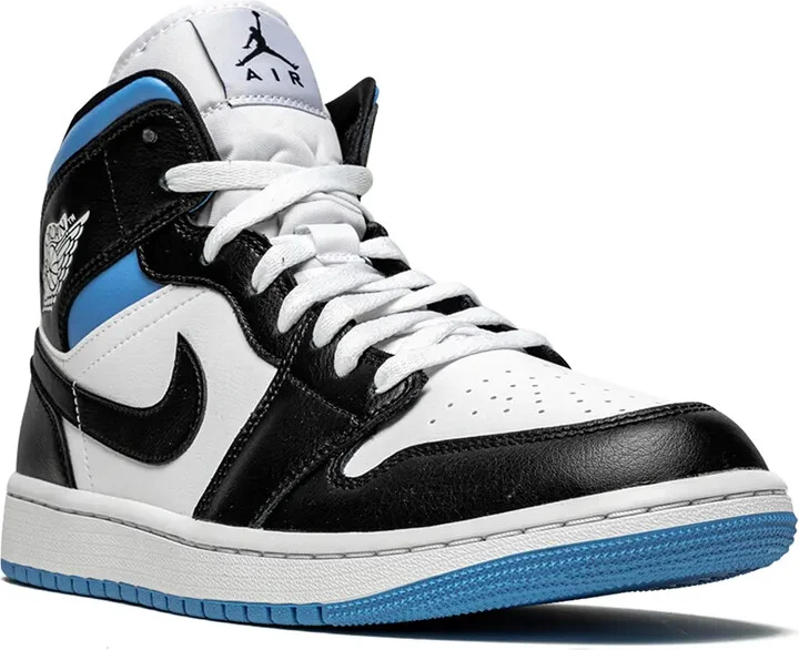Air Jordan 1 Mid "Black/White/University Blue" sneakers - Image 2