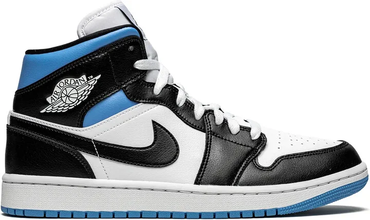 Air Jordan 1 Mid "Black/White/University Blue" sneakers