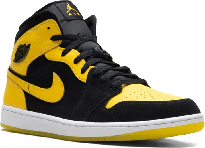 Air Jordan 1 Mid "Black/White/Varsity Maize" sneakers - Image 2